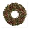 15in. Holiday Wreath with Pine Cones & Ornaments